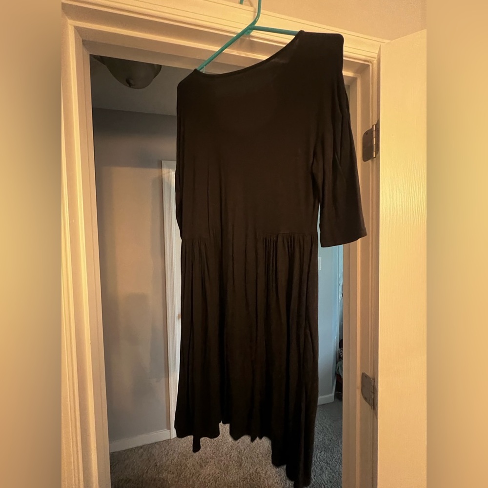 Black Button up Dress